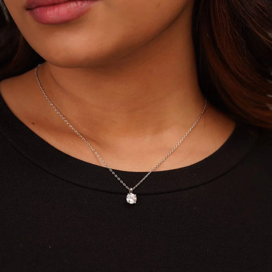 1 CT classic solitaire pendant & chain π«Άπ» - Image 2