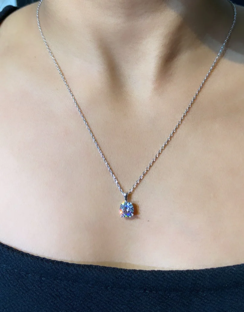 1 CT classic solitaire pendant & chain π«Άπ» - Image 3