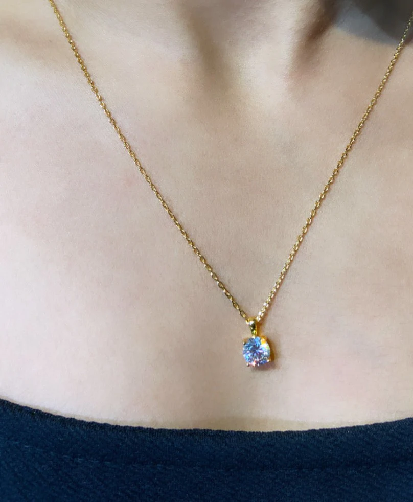 1 CT classic solitaire pendant & chain π«Άπ» - Image 4