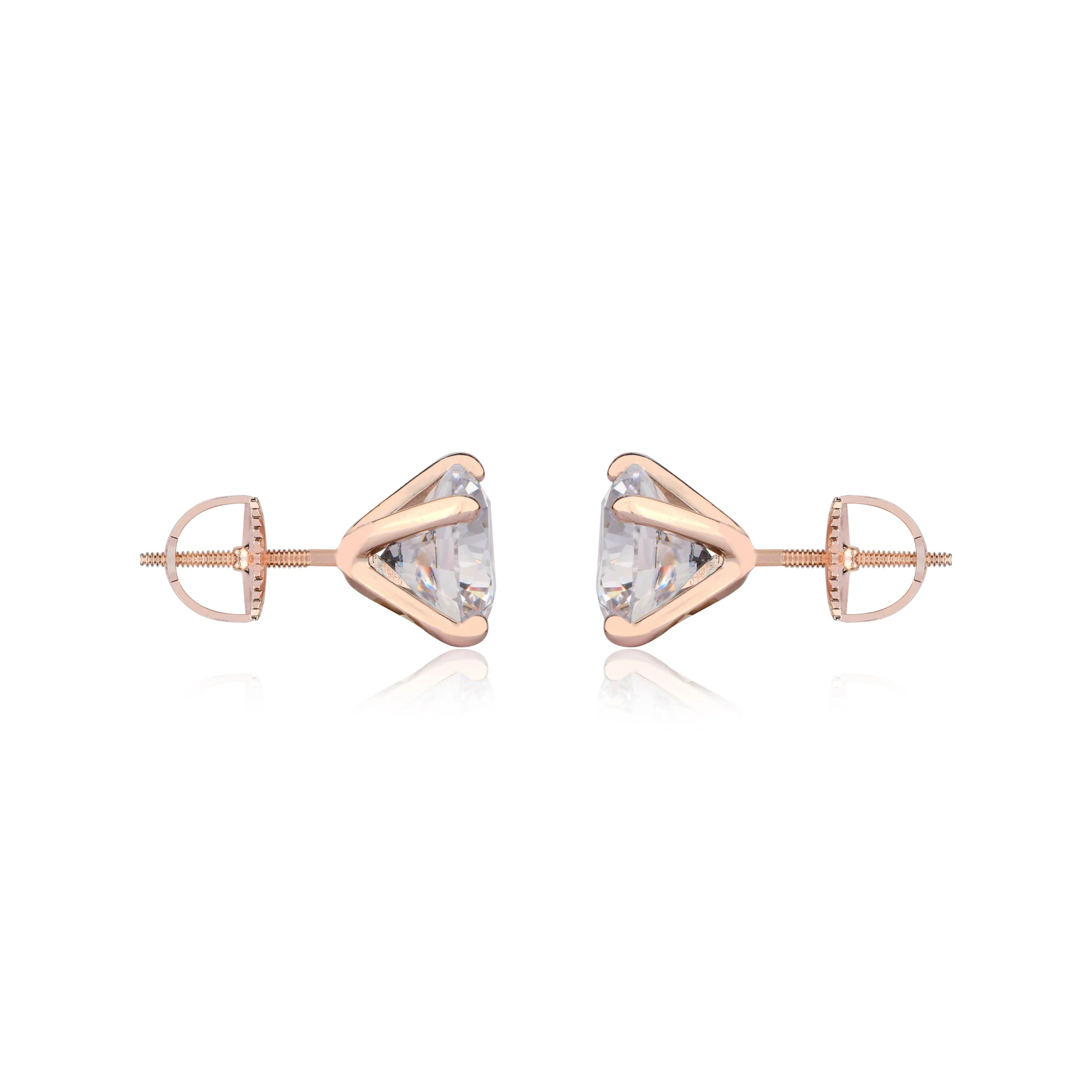 3 Ct screwback Solitaire Earrings (Get a FREE GIFT) - Image 4