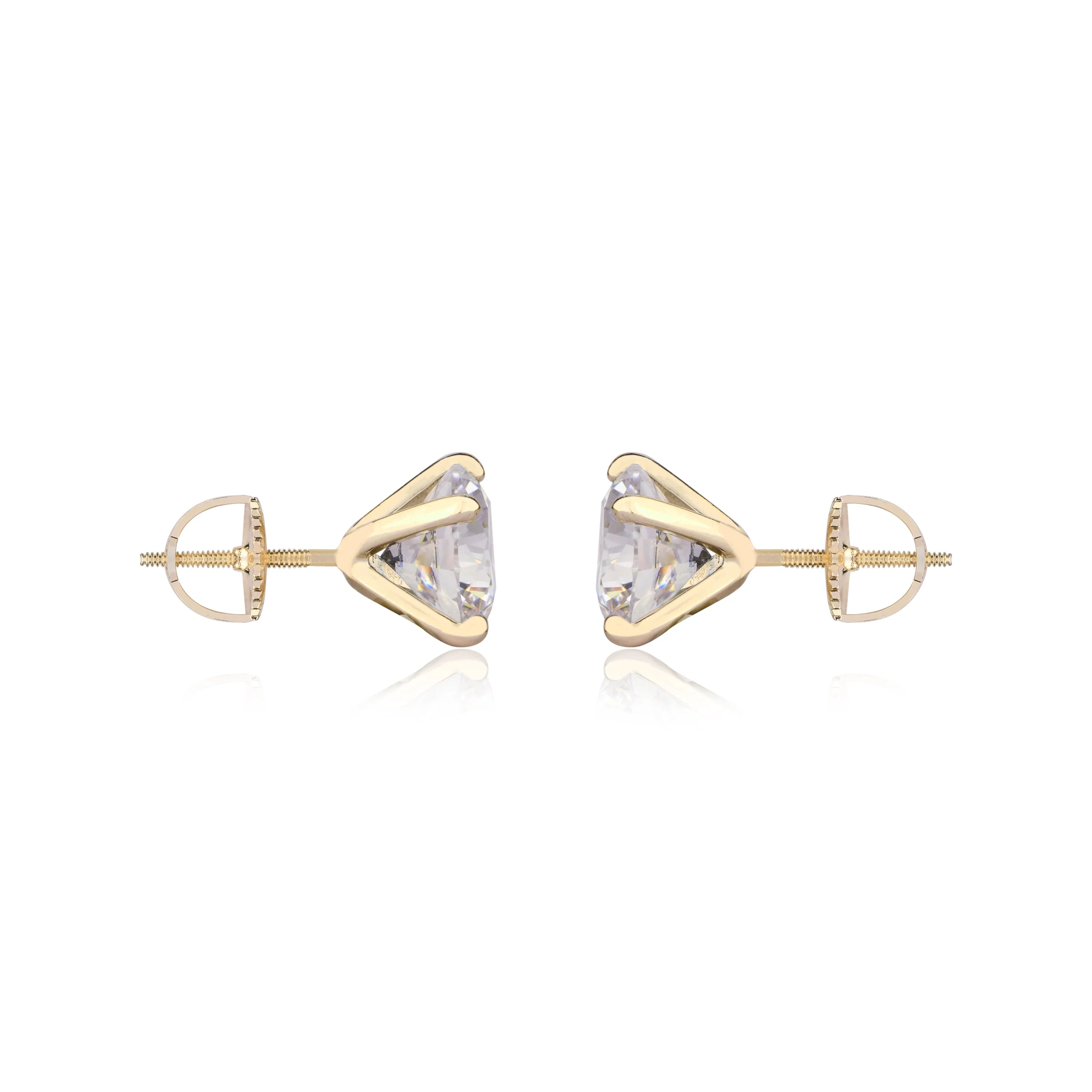 3 Ct screwback Solitaire Earrings (Get a FREE GIFT) - Image 5