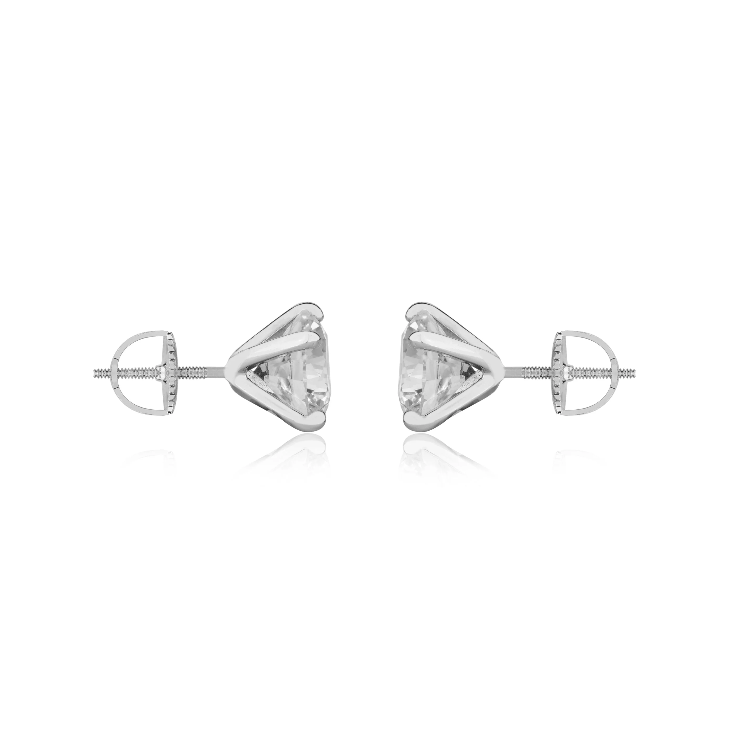 3 Ct screwback Solitaire Earrings (Get a FREE GIFT) - Image 6