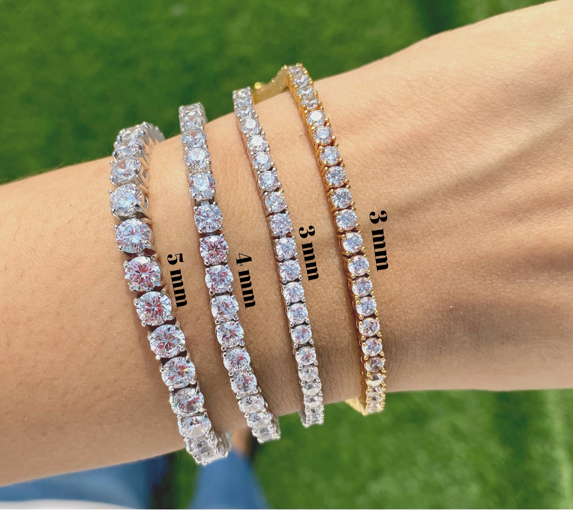 3mm small (0.10ct) round tennis bracelet β ADD TO CART AND GET FLAT 20% OFF π - Image 4