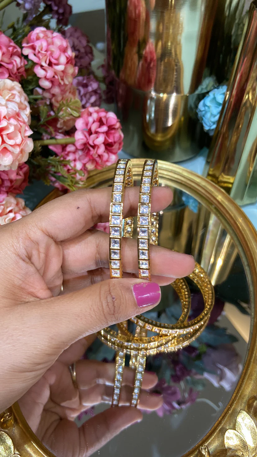 4 Polki regular bangles (NOT OPENABLE) - Image 3