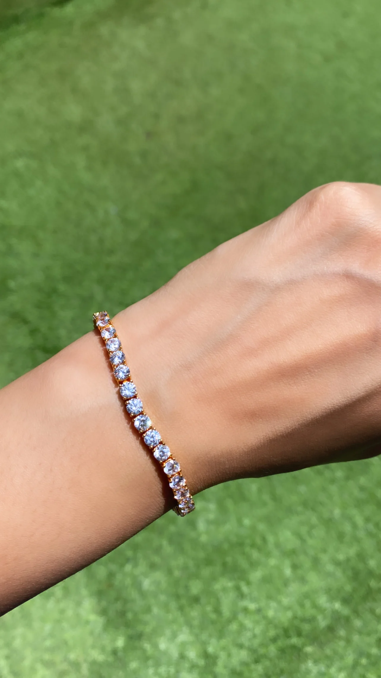4mm medium (0.25ct) Round tennis bracelet β ADD TO CART AND GET FLAT 20% OFF π - Image 3
