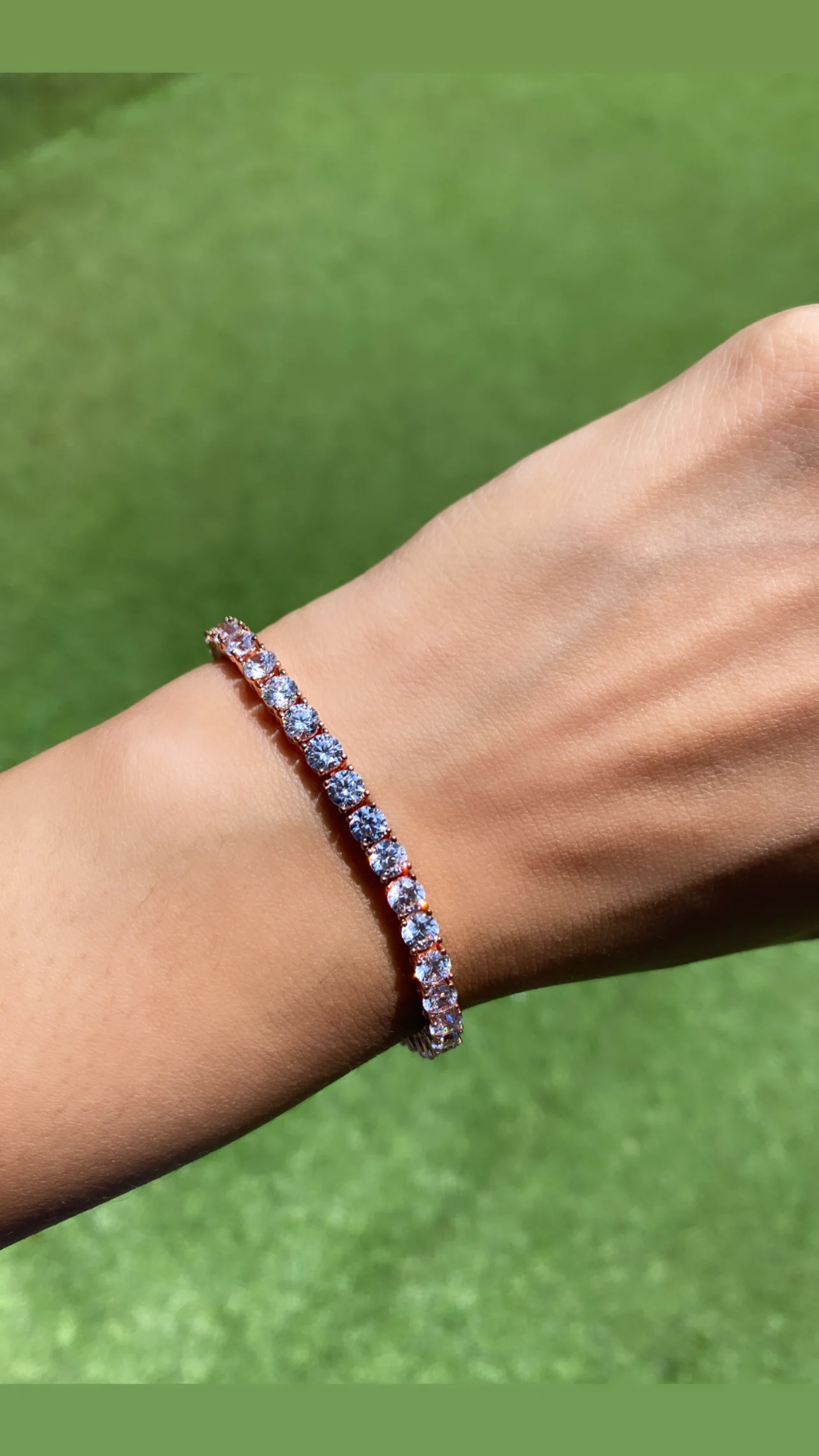 4mm medium (0.25ct) Round tennis bracelet β ADD TO CART AND GET FLAT 20% OFF π - Image 4