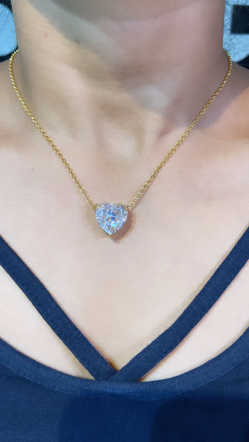 7ct Large Heart pendant chain ♠️