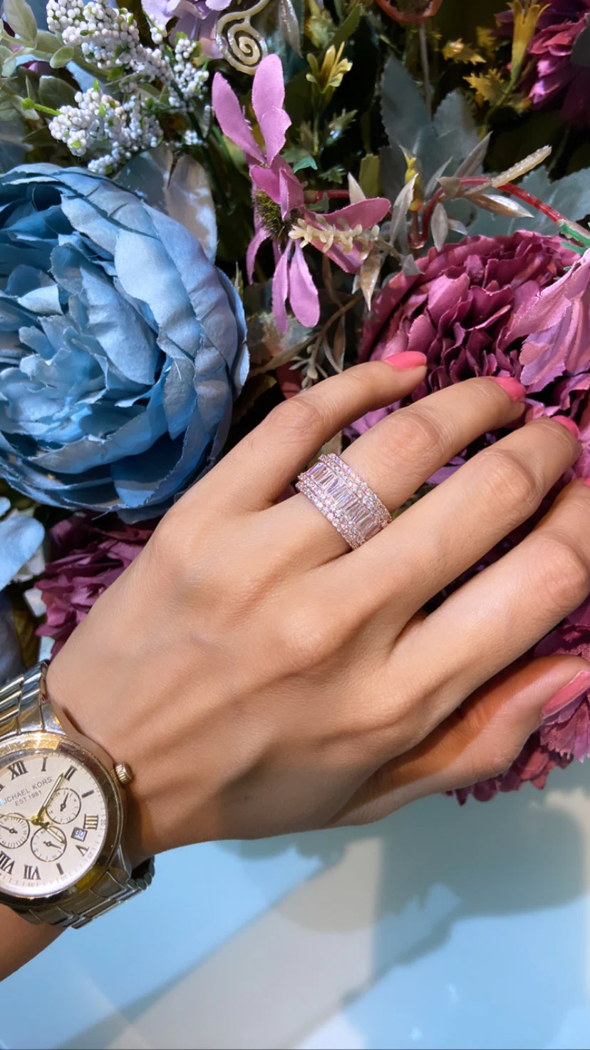 Baguette Eternity Band Ring - Image 2