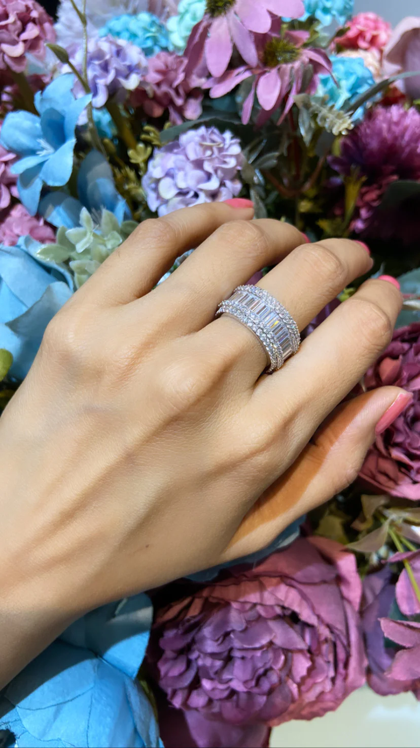Baguette Eternity Band Ring - Image 3