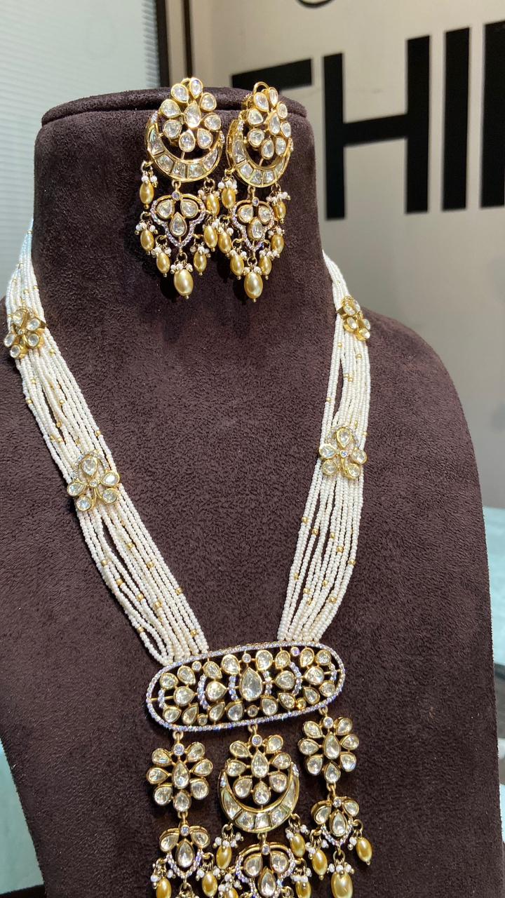 Basra Pearl Long Polki Set - Image 4