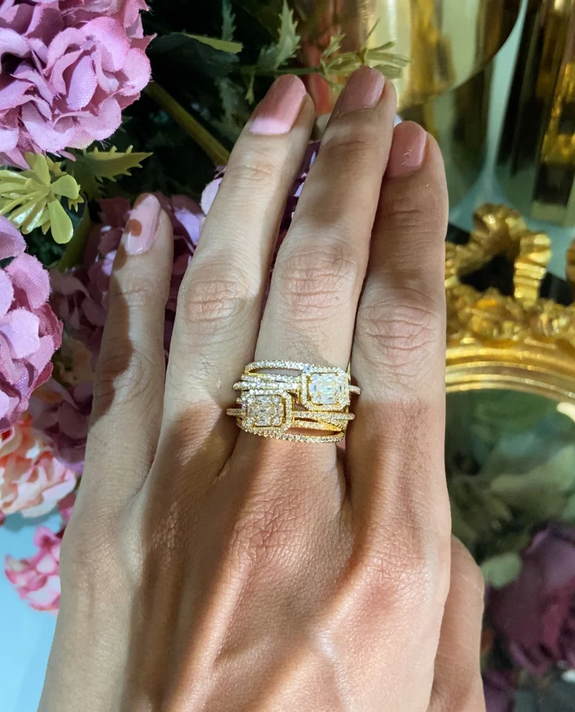Best seller cluster setting liner ring (Get a Free Gift) 🩵🩵 - Image 4