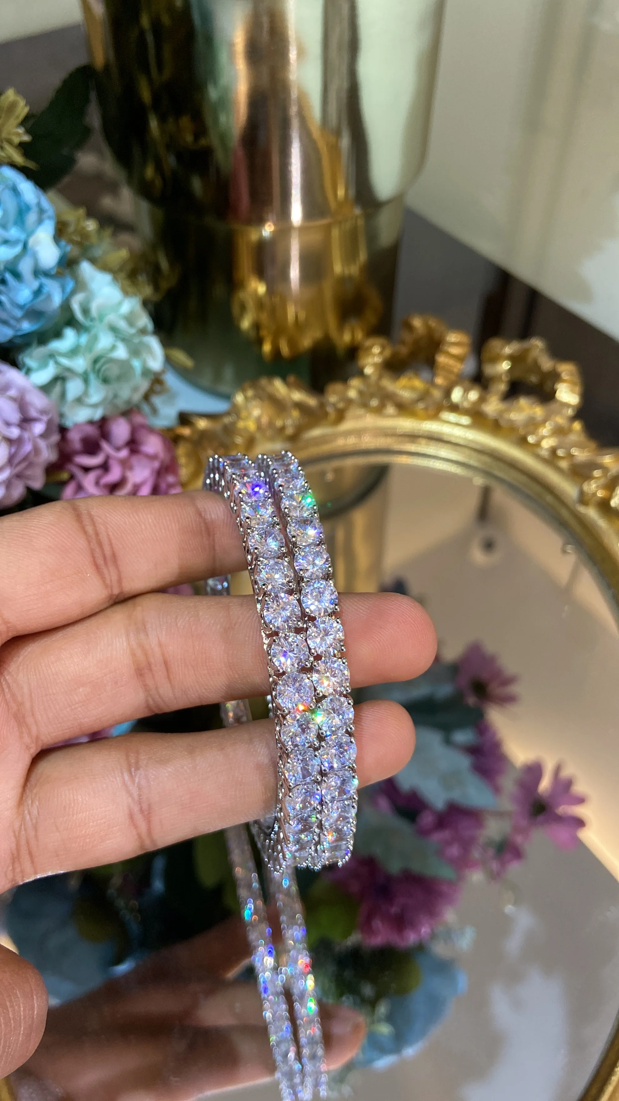 Big Solitaire Bangles - PAIR (50 pointer each diamond) 🪄 - Image 4
