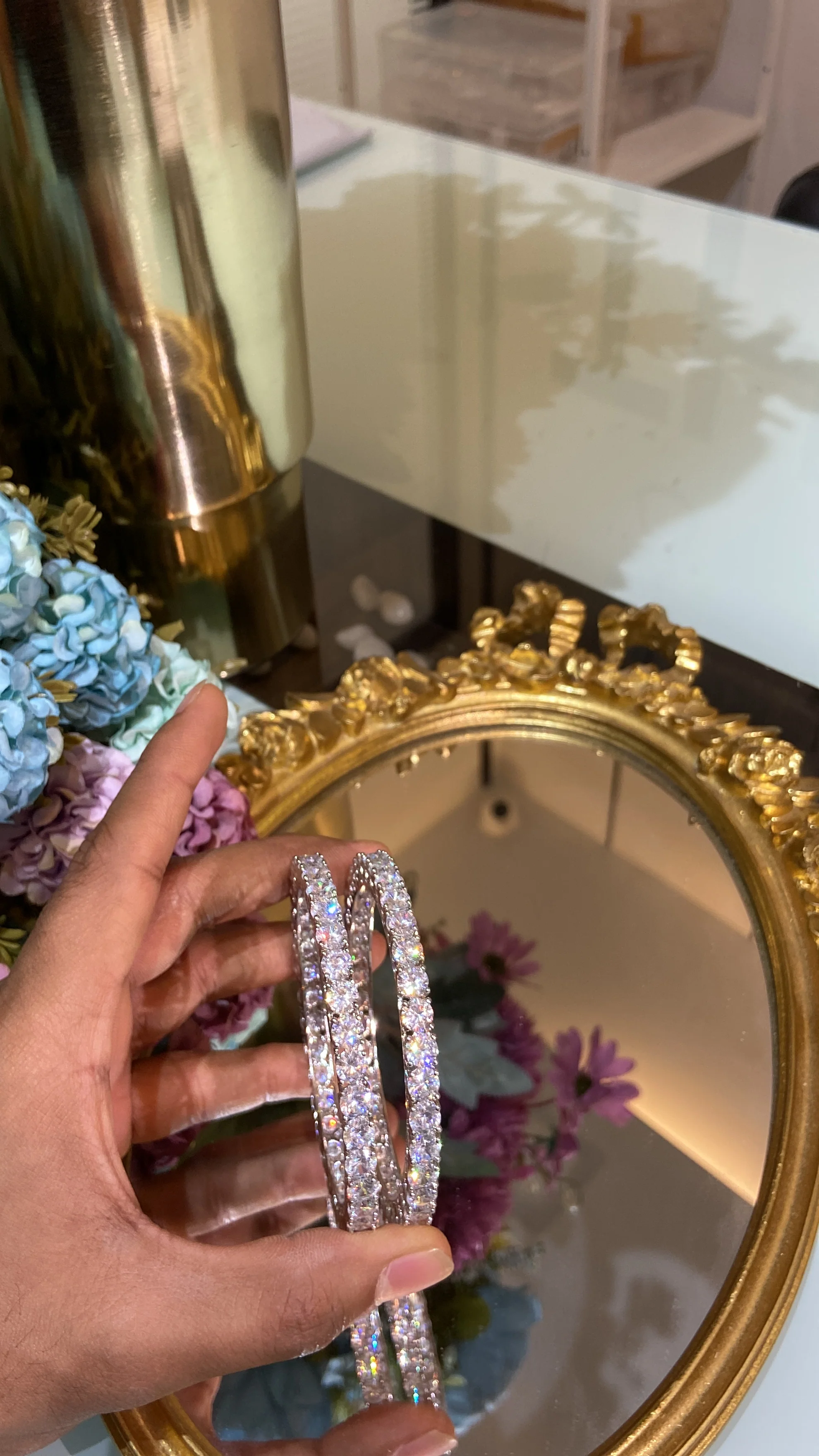 Big Solitaire Bangles - PAIR (50 pointer each diamond) 🪄 - Image 6