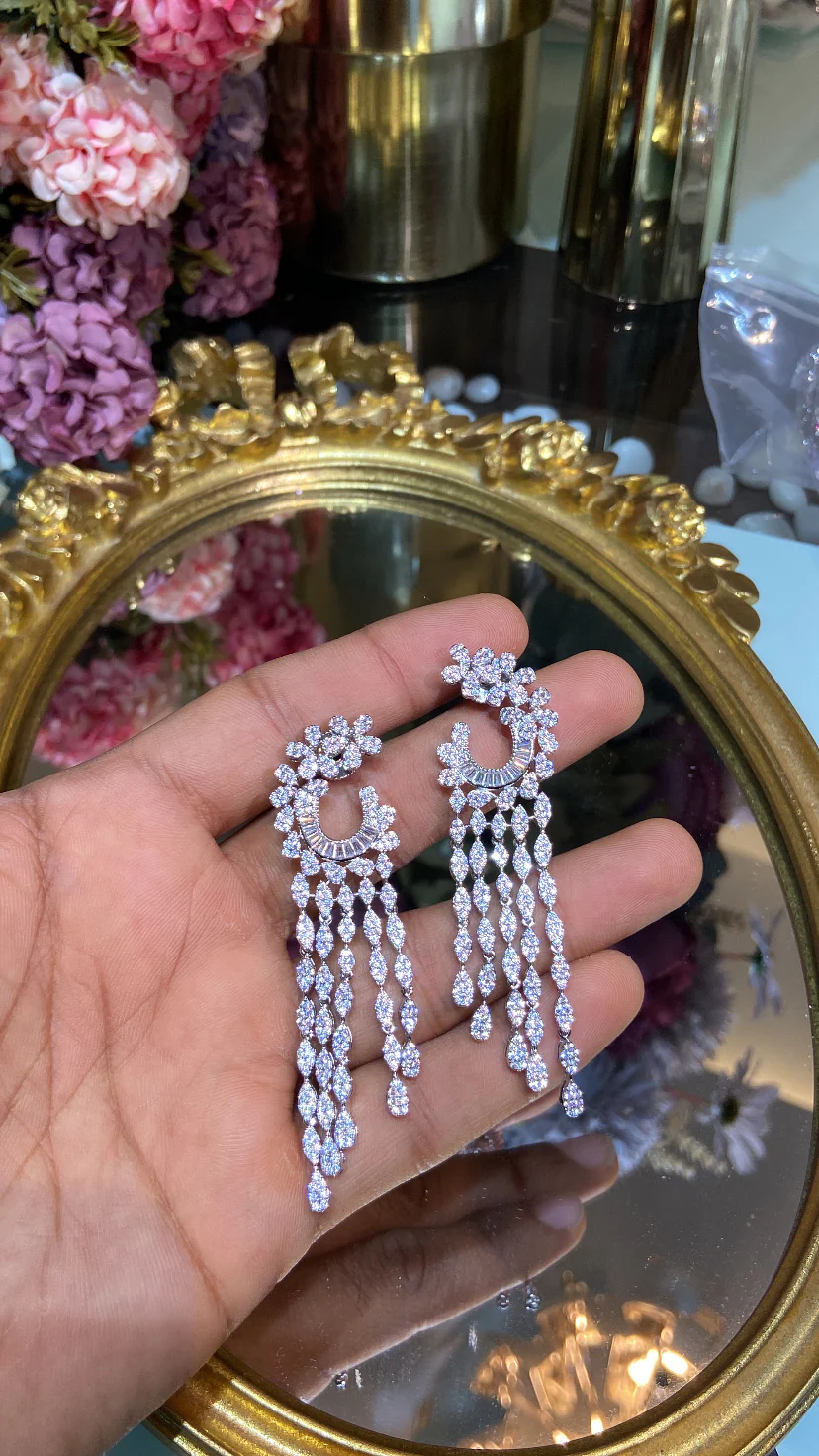 C strand cocktail earrings π