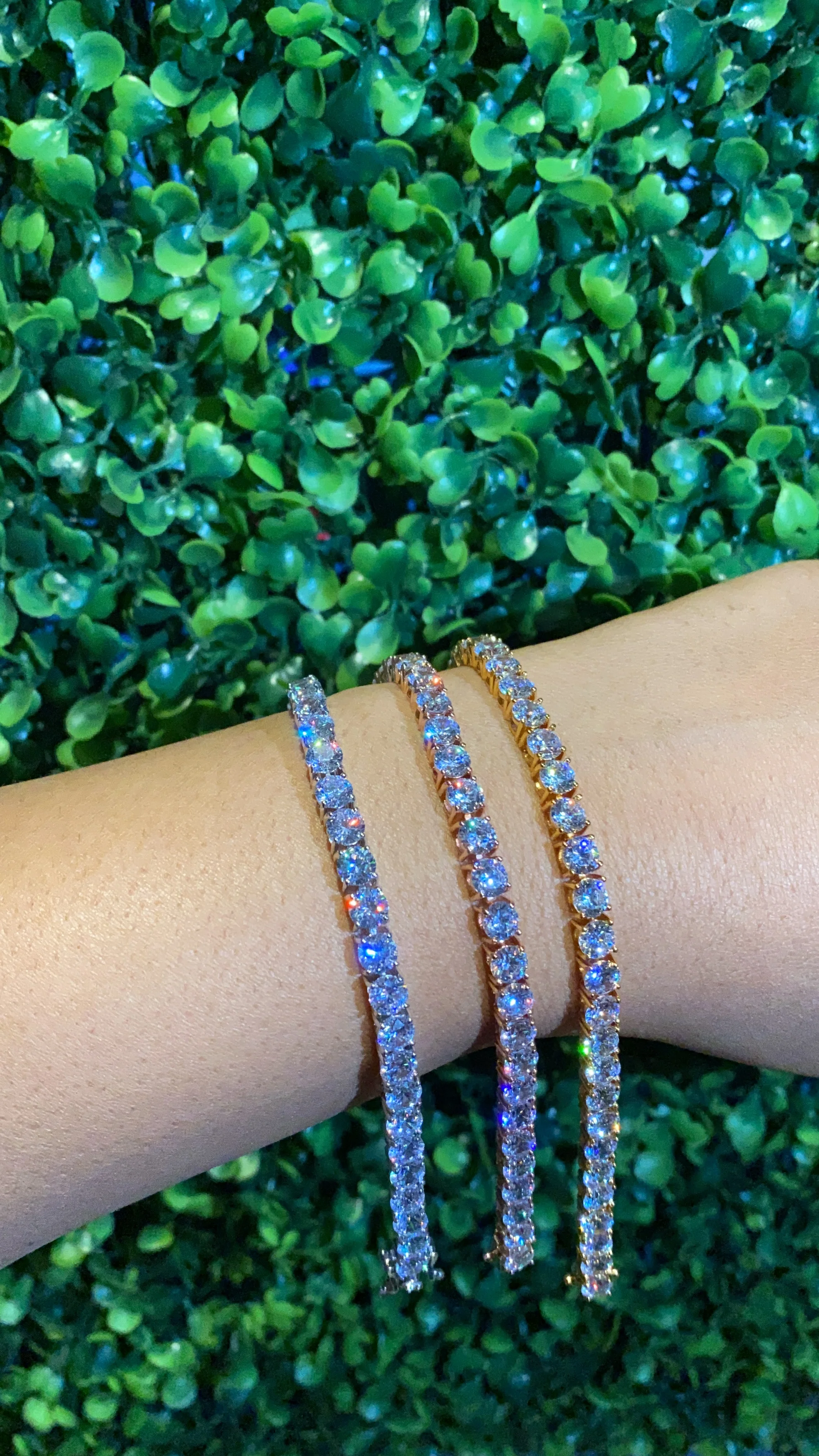 5mm large round (0.35) tennis bracelet β ADD TO CART AND GET FLAT 20% OFF π - Image 3