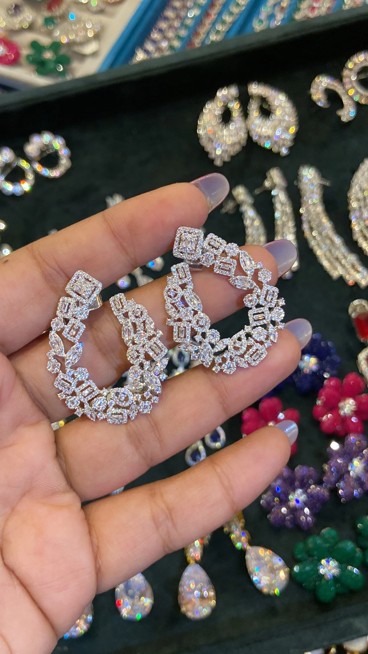 Cluster cocktail earrings π
