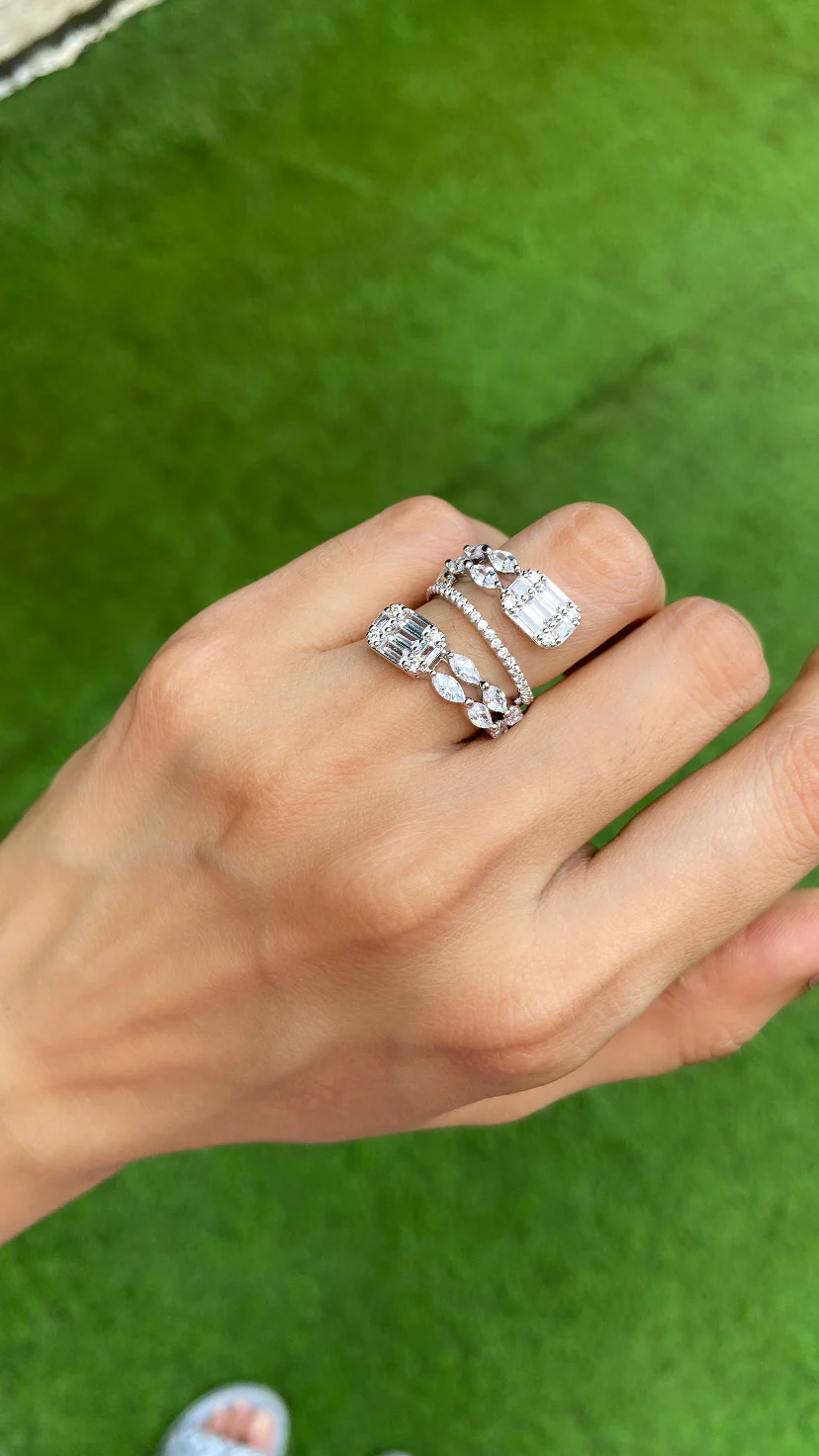 CLUSTER CRISS CROSS RING - Image 2