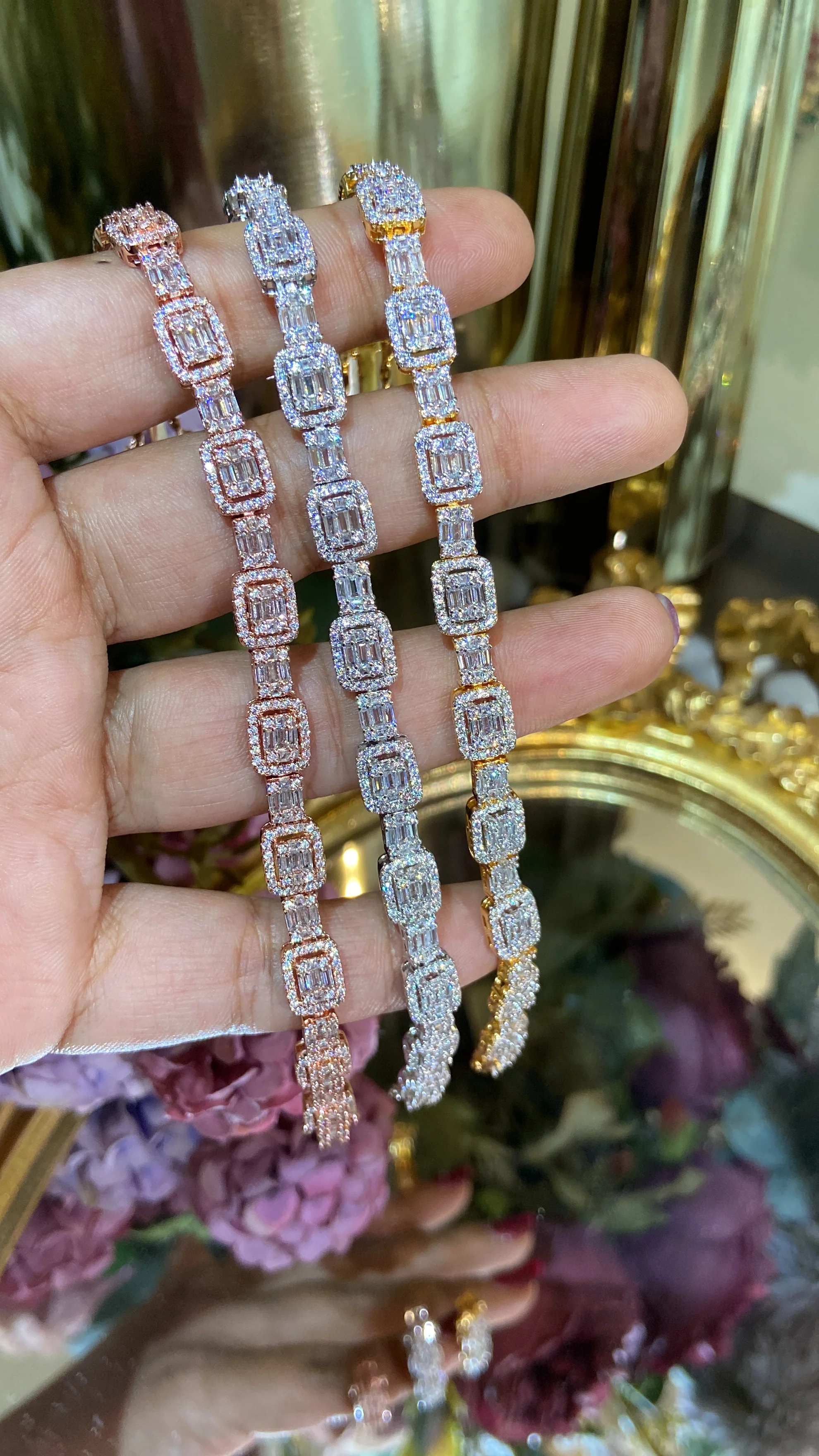 Cluster Dainty tennis bracelet - Image 2