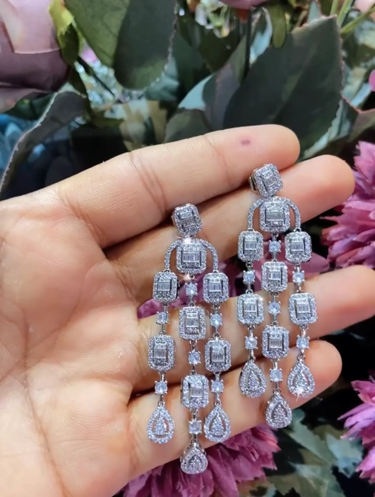 Clustered cocktail earrings - Image 3