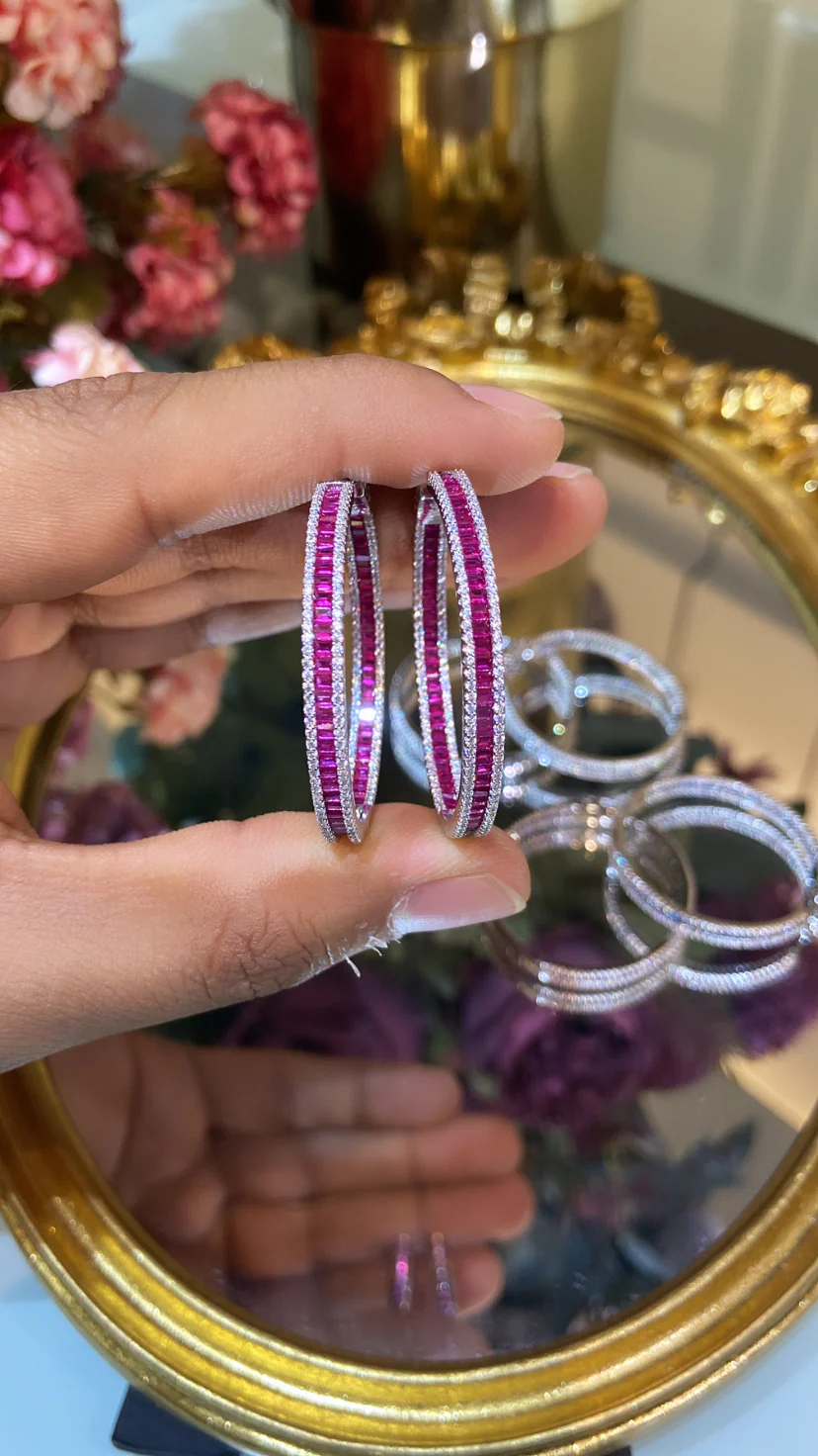 Colour Baguette hoops - Image 3