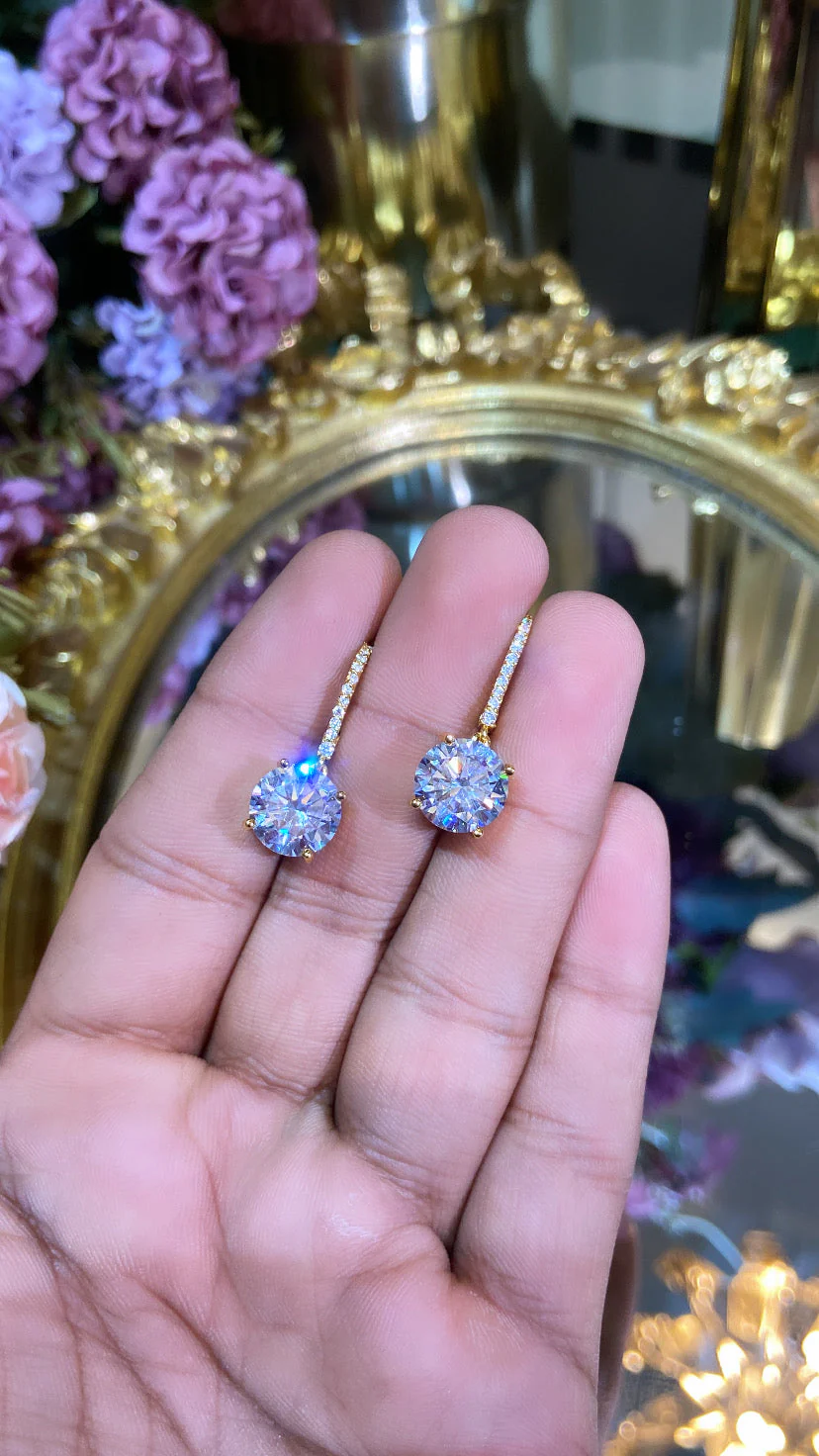 Solitaire Hoop Danglers ✨ - Image 3