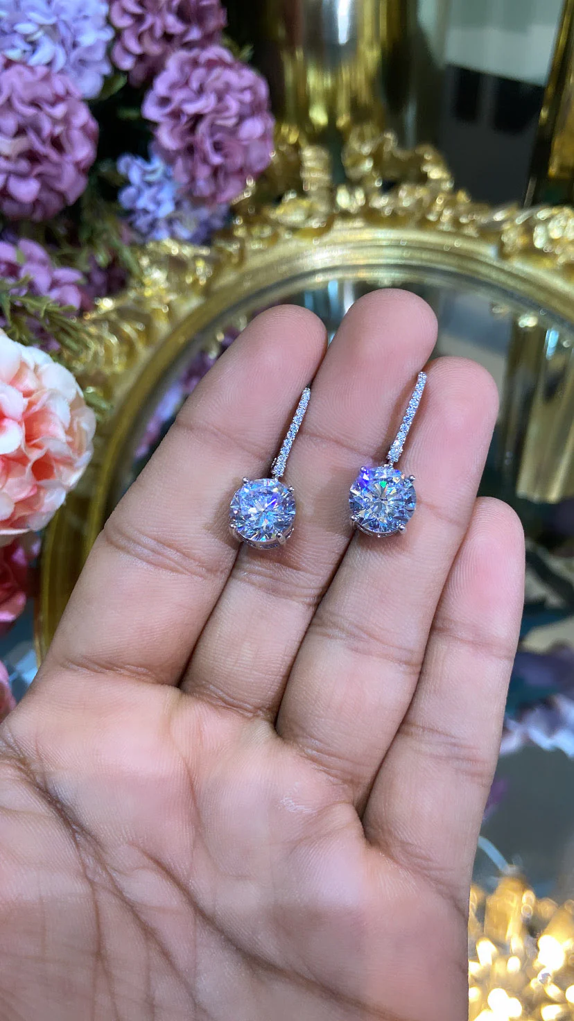 Solitaire Hoop Danglers ✨ - Image 4