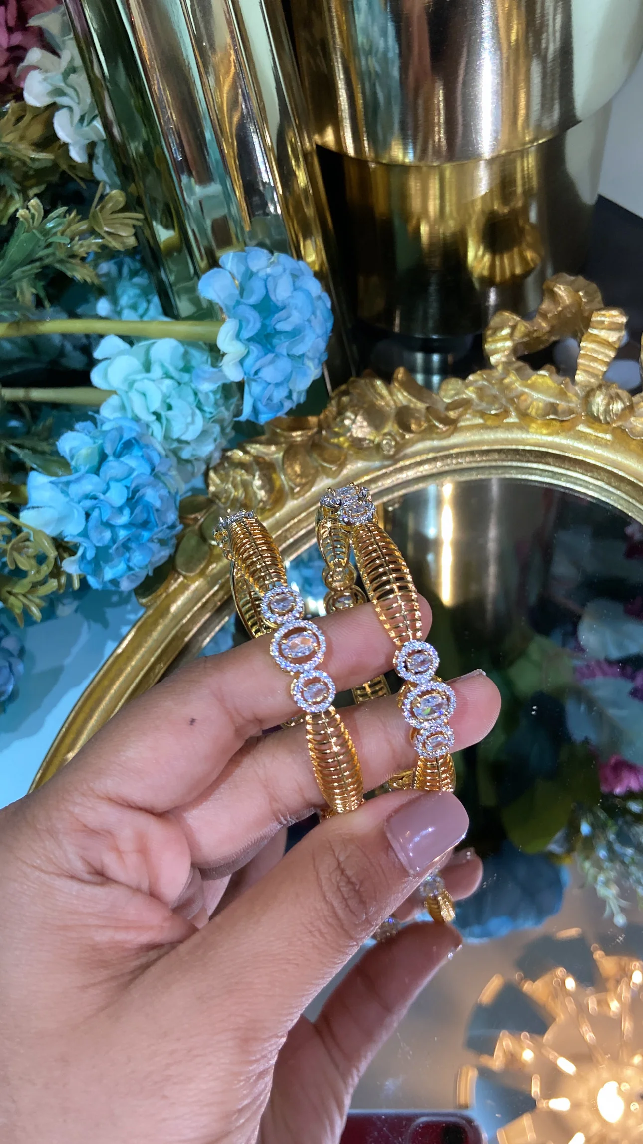 Daily wear gold design DIAMOND  bangles  - PAIR 🖤 - Image 5
