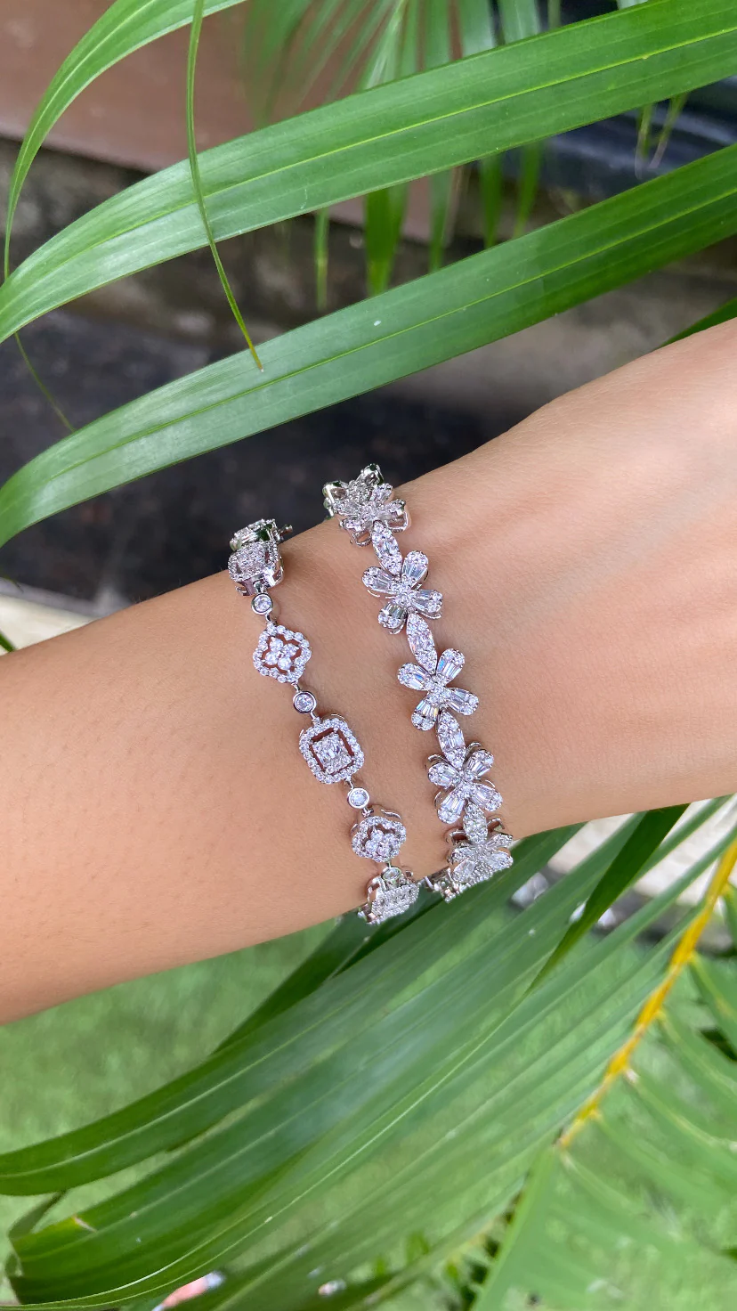 DESIGNER CLUSTER TENNIS BRACELET - Image 4