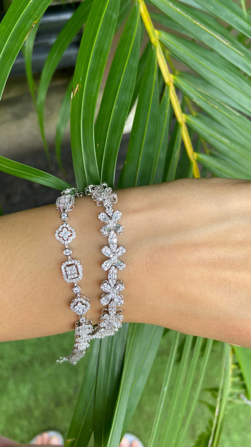 DESIGNER CLUSTER TENNIS BRACELET - Image 5
