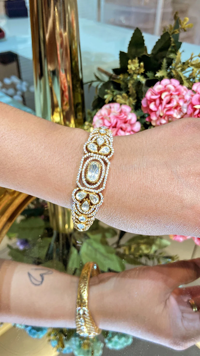 DESIGNER MOISSANITE POLKI BRACELET - Image 2