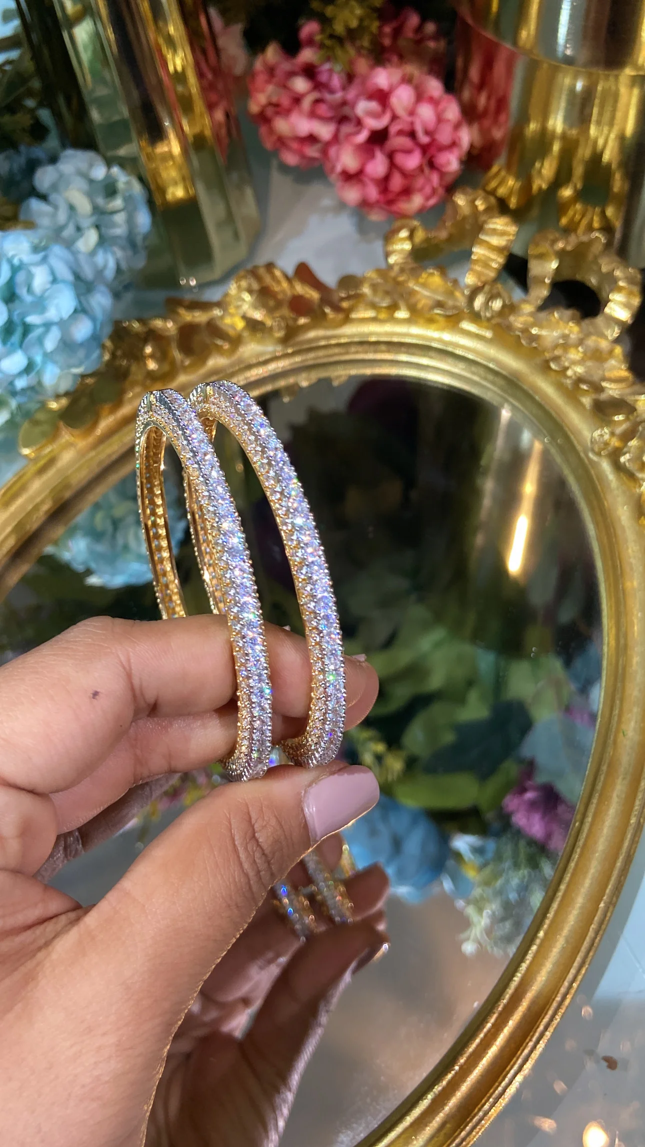 Designer openable Solitaire Bangles - PAIR (10 cents each diamond) - Image 4