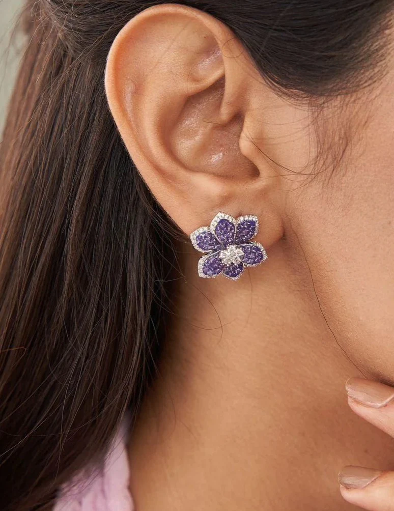 Diam Invisible setting earrings - Image 7