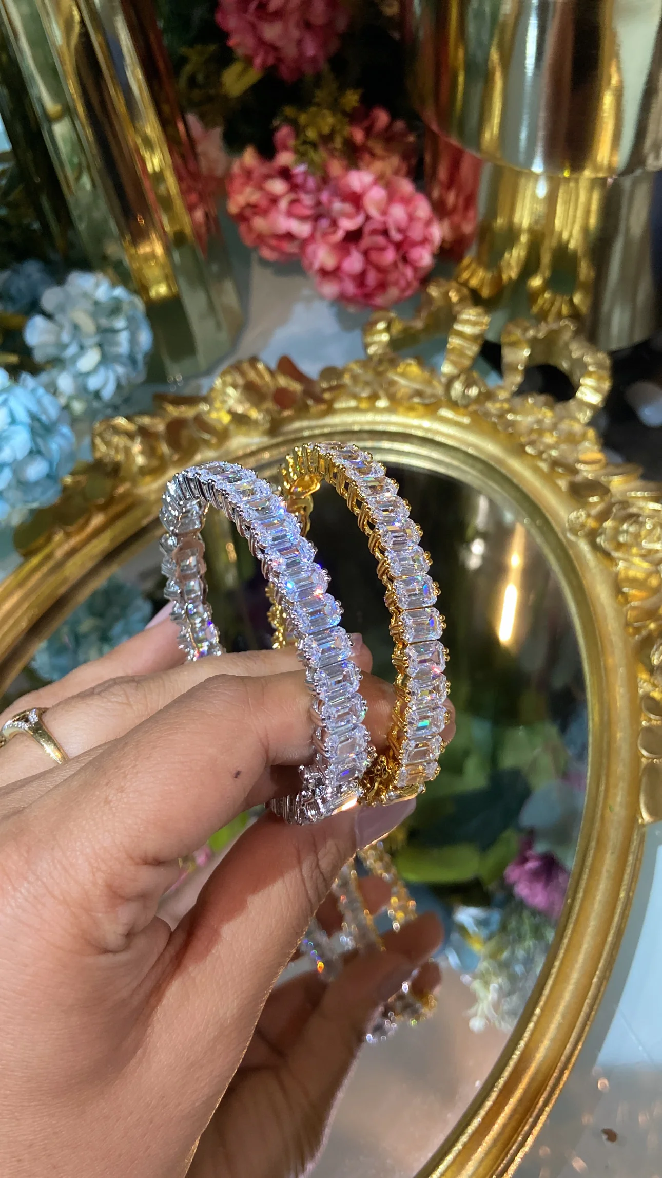 Emerald cut kada / Bracelet (Openable) - Image 2
