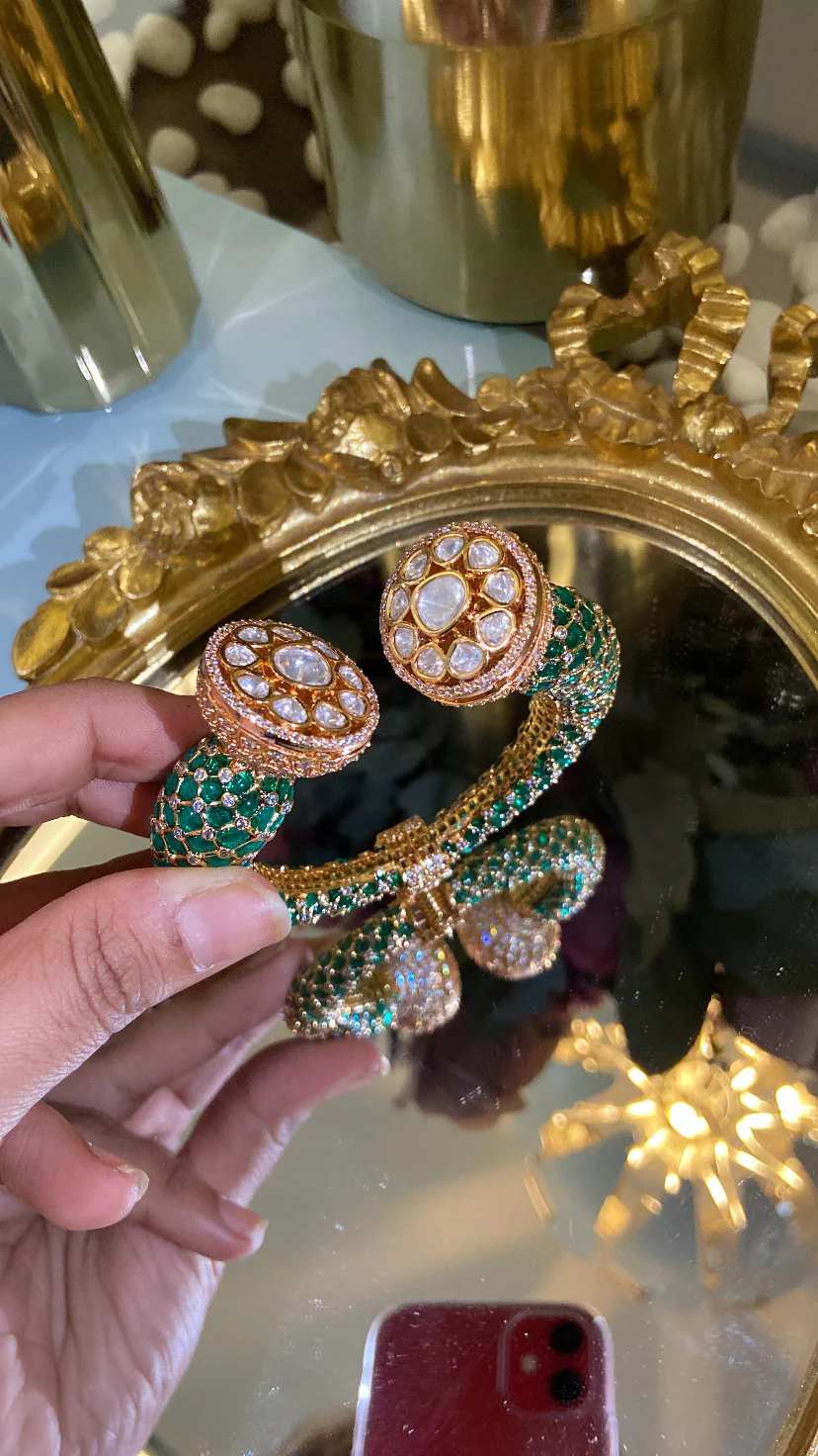 Festive Embedded Polki Kada Openable (Single) - Image 4