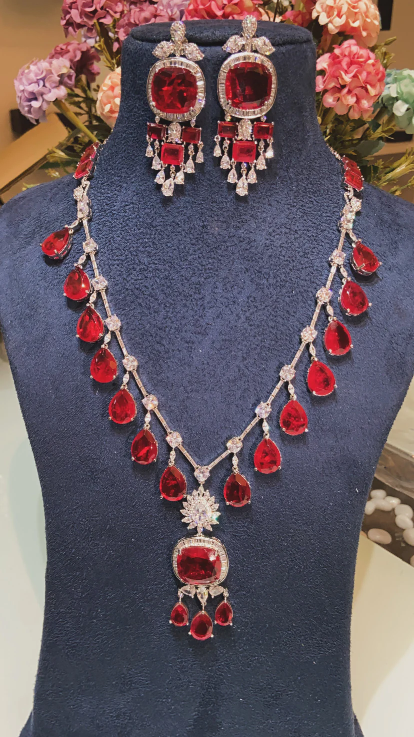 EMILY DOUBLET DIAMOND DROP SET - Image 3
