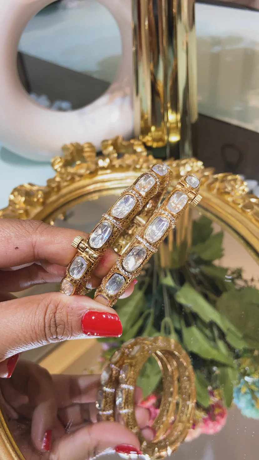 Gayatri Moissanite Indian Kada (PAIR) OPENABLE 🪄 - Image 5