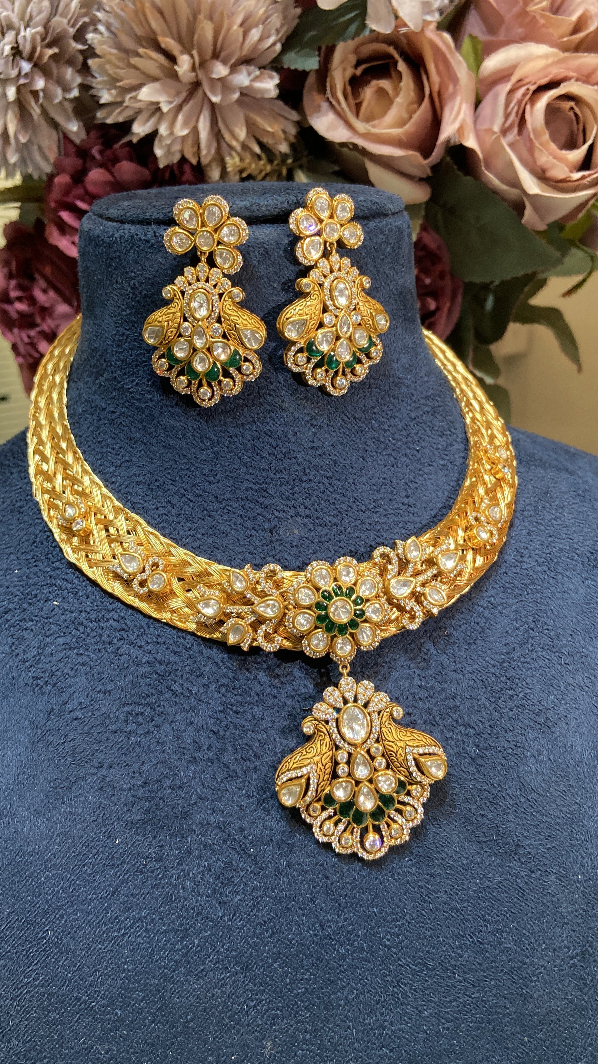Gold work Polki set - Image 2