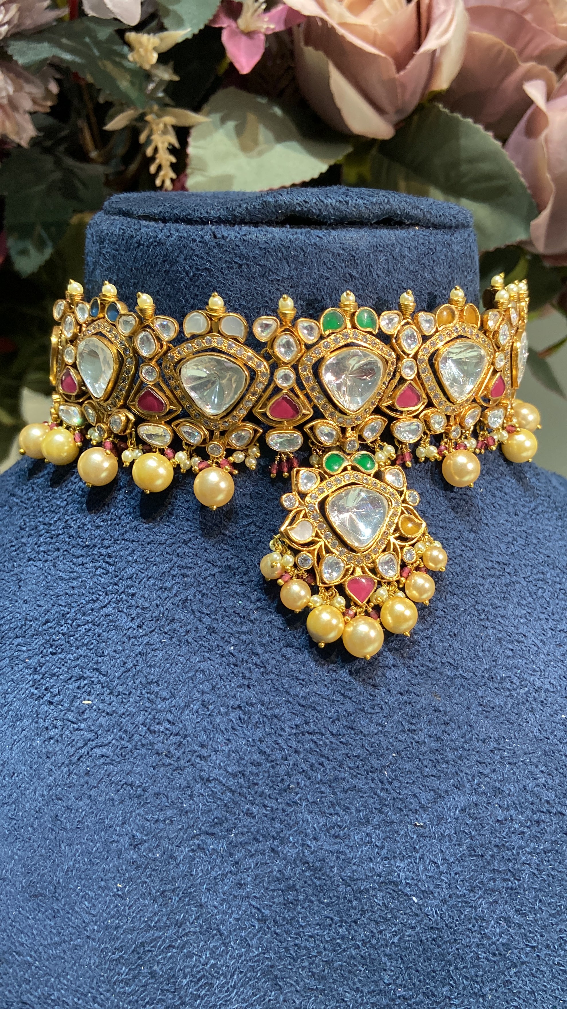 HALDI MOISSANITE POLKI CHOKER SET - Image 2