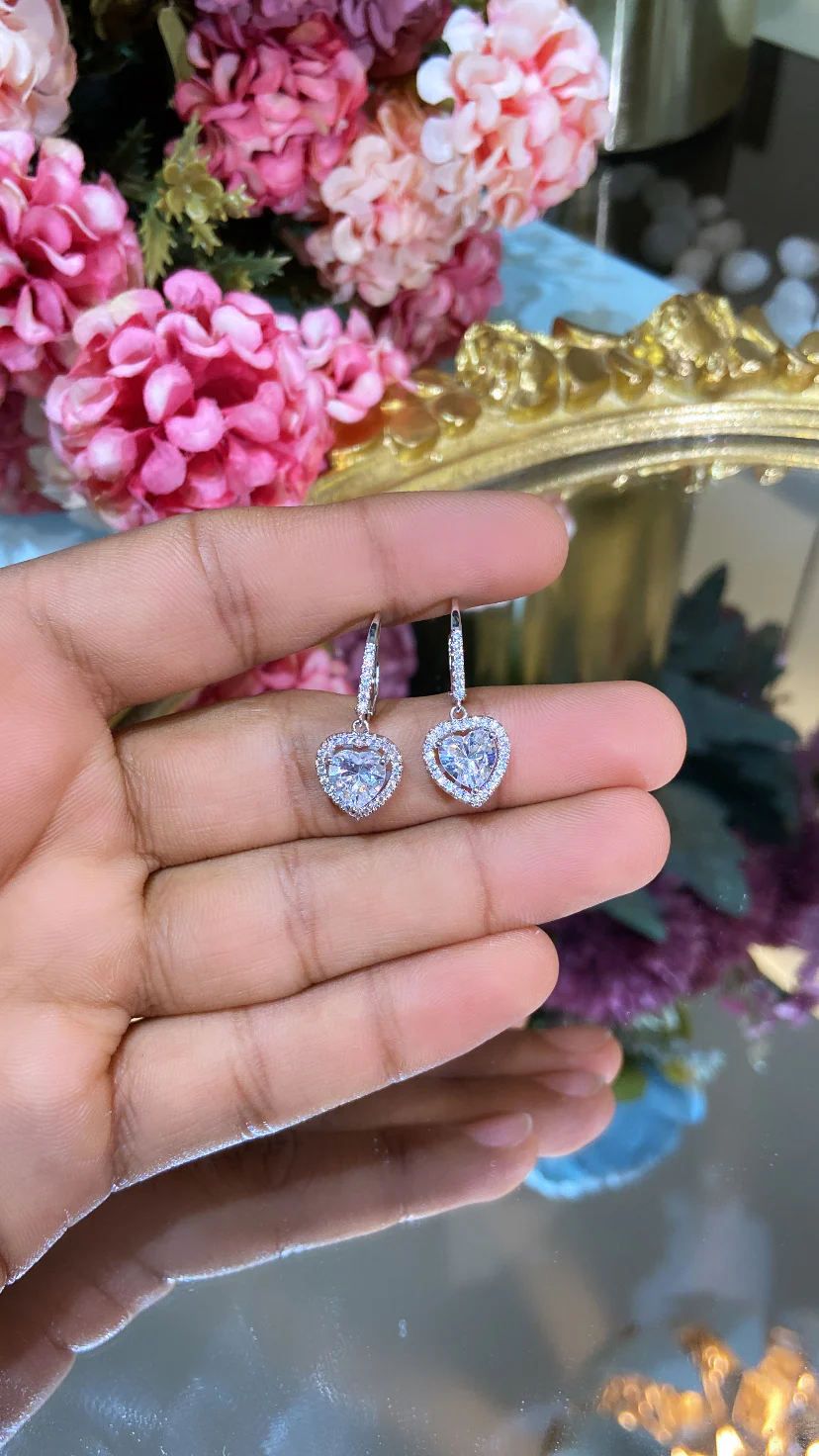 Alia Heart Hoop Danglers ✨ - Image 3