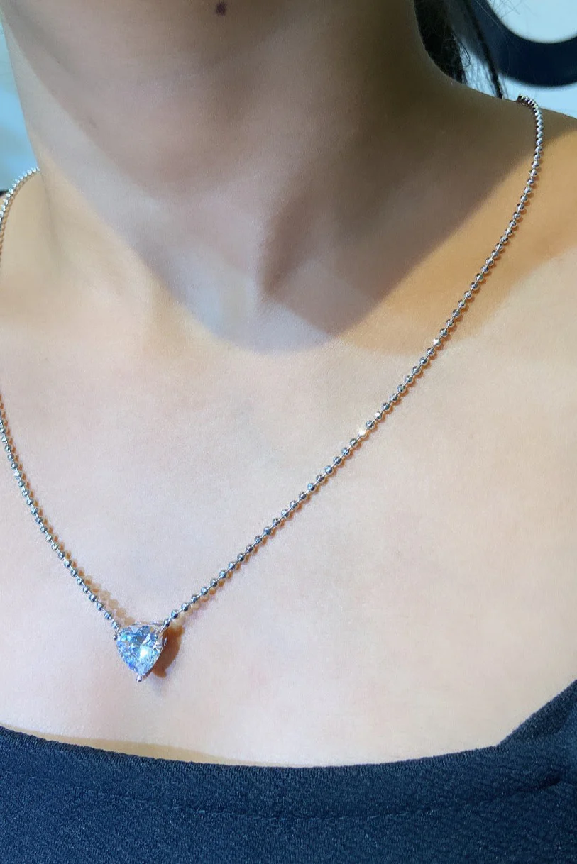 Heart pendant with bubble chain - Image 2