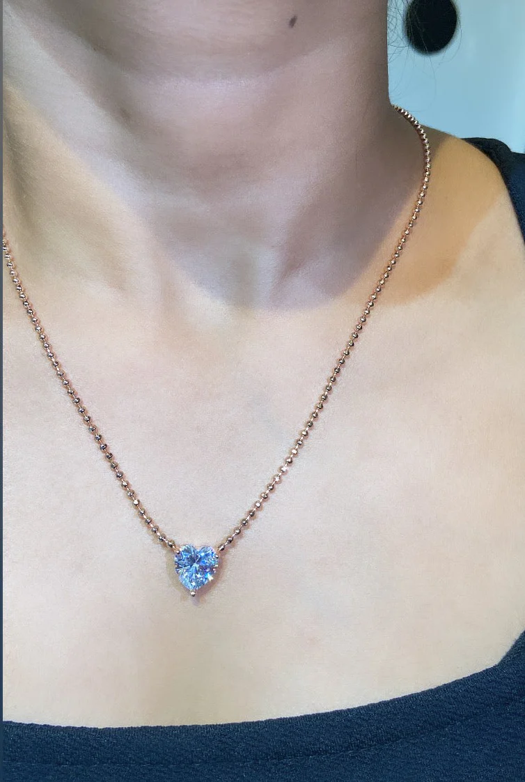 Heart pendant with bubble chain - Image 3