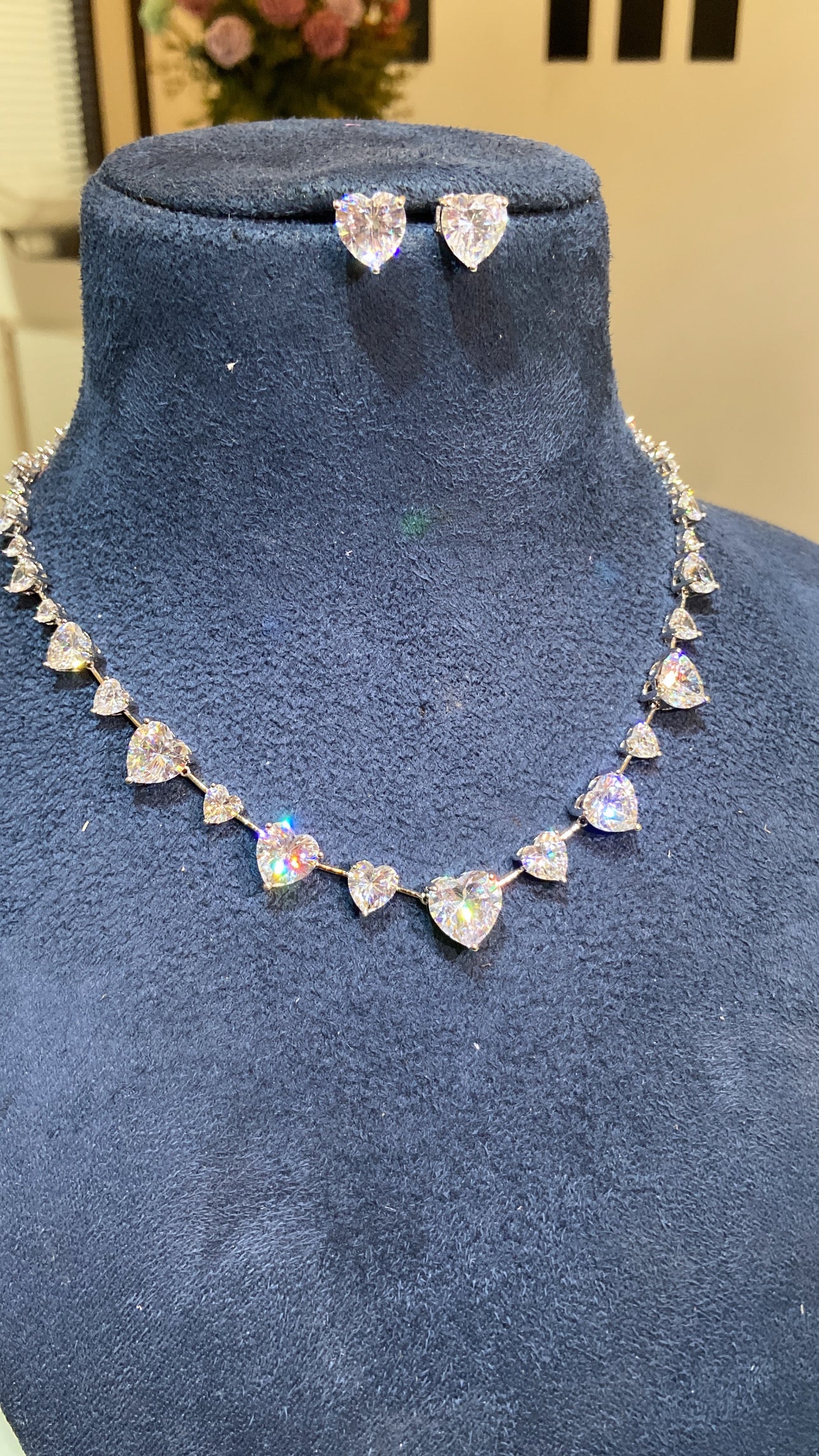 Heart statement solitaire necklace set- PRICE DROP - Image 3
