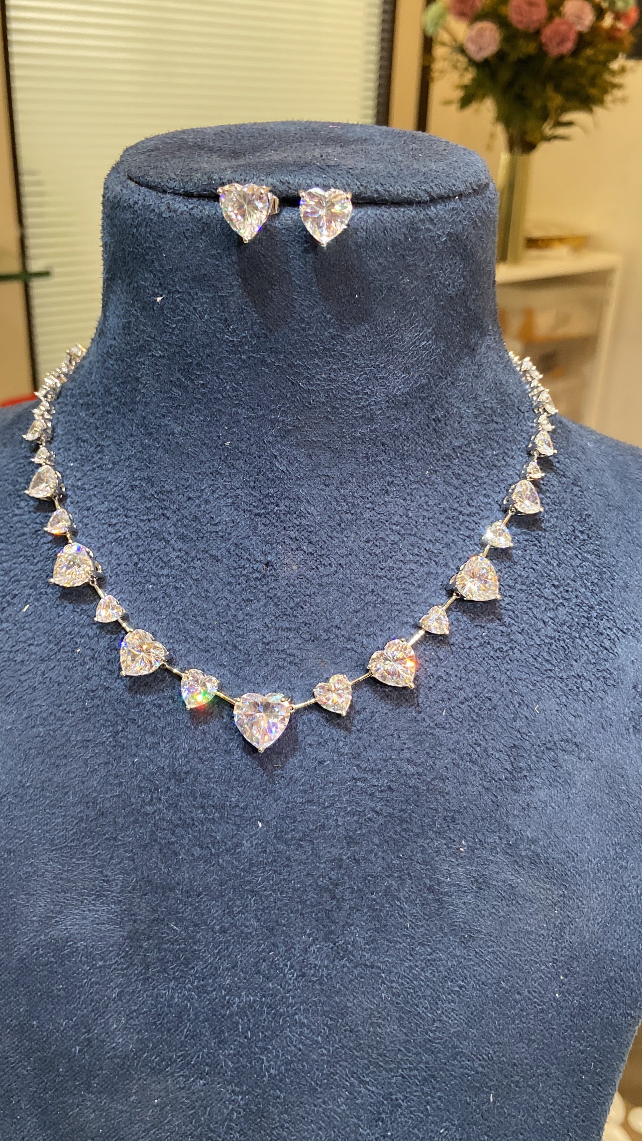 Heart statement solitaire necklace set- PRICE DROP - Image 4