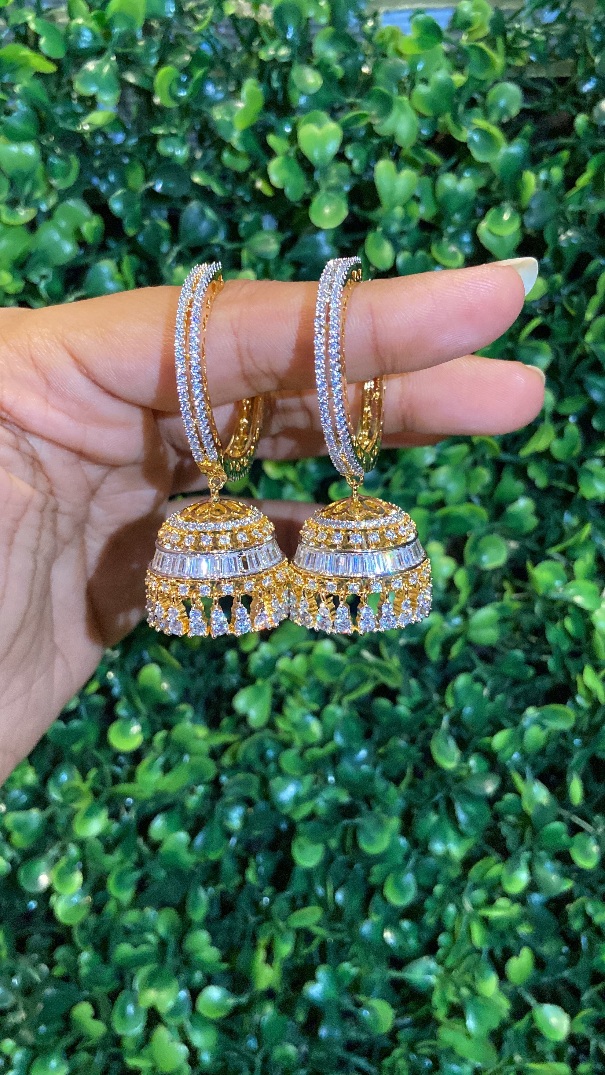 Hoop jhumka earrings - Image 3