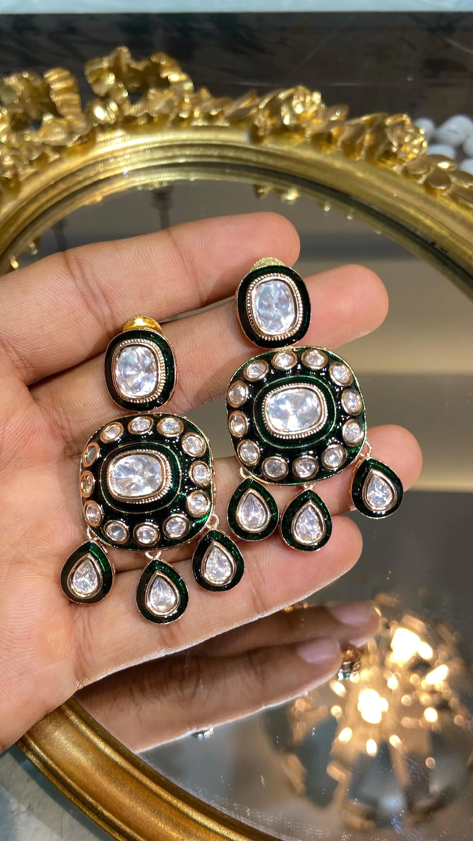 Imperial Emerald Cushion Drops