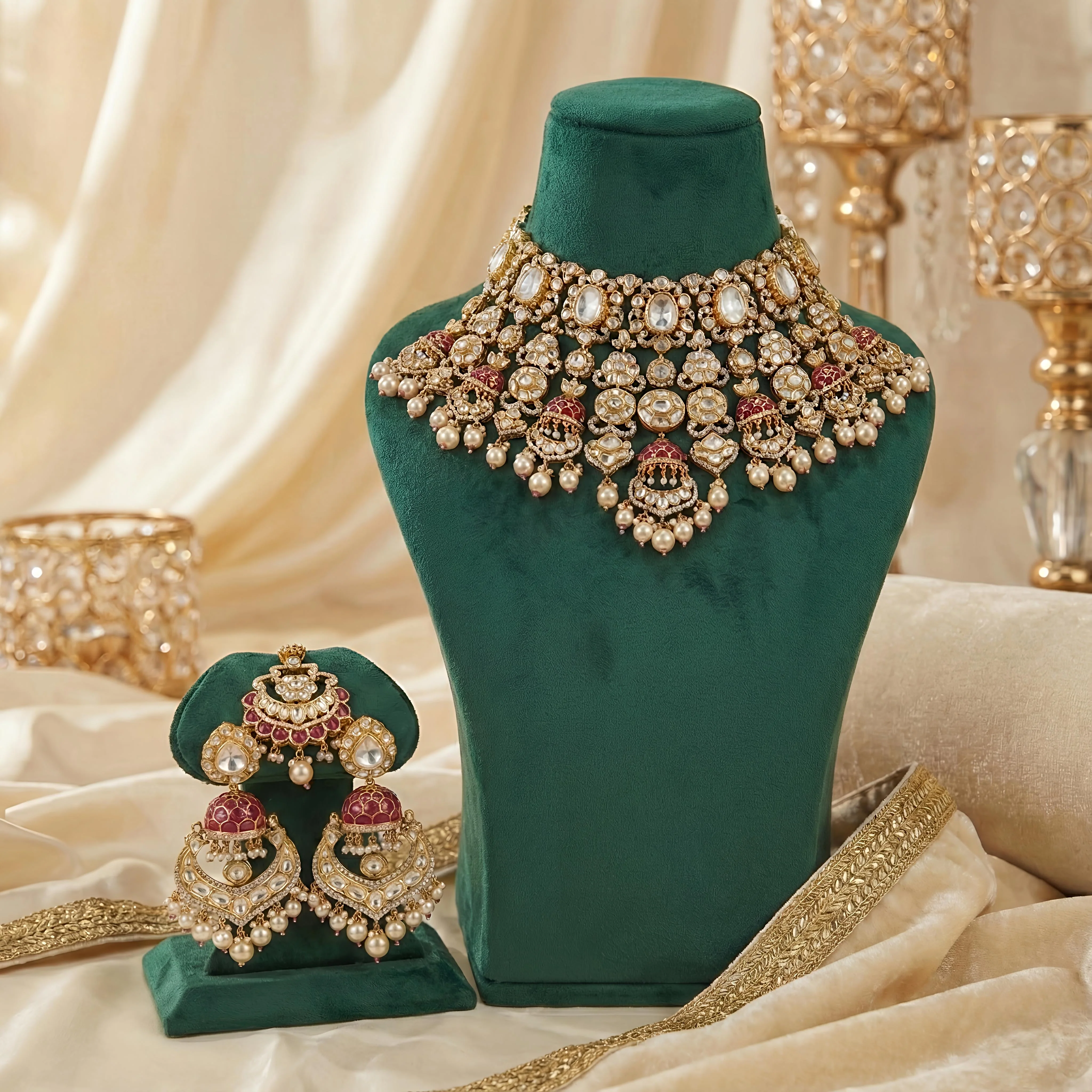 Indrani Polki bridal set - Image 6