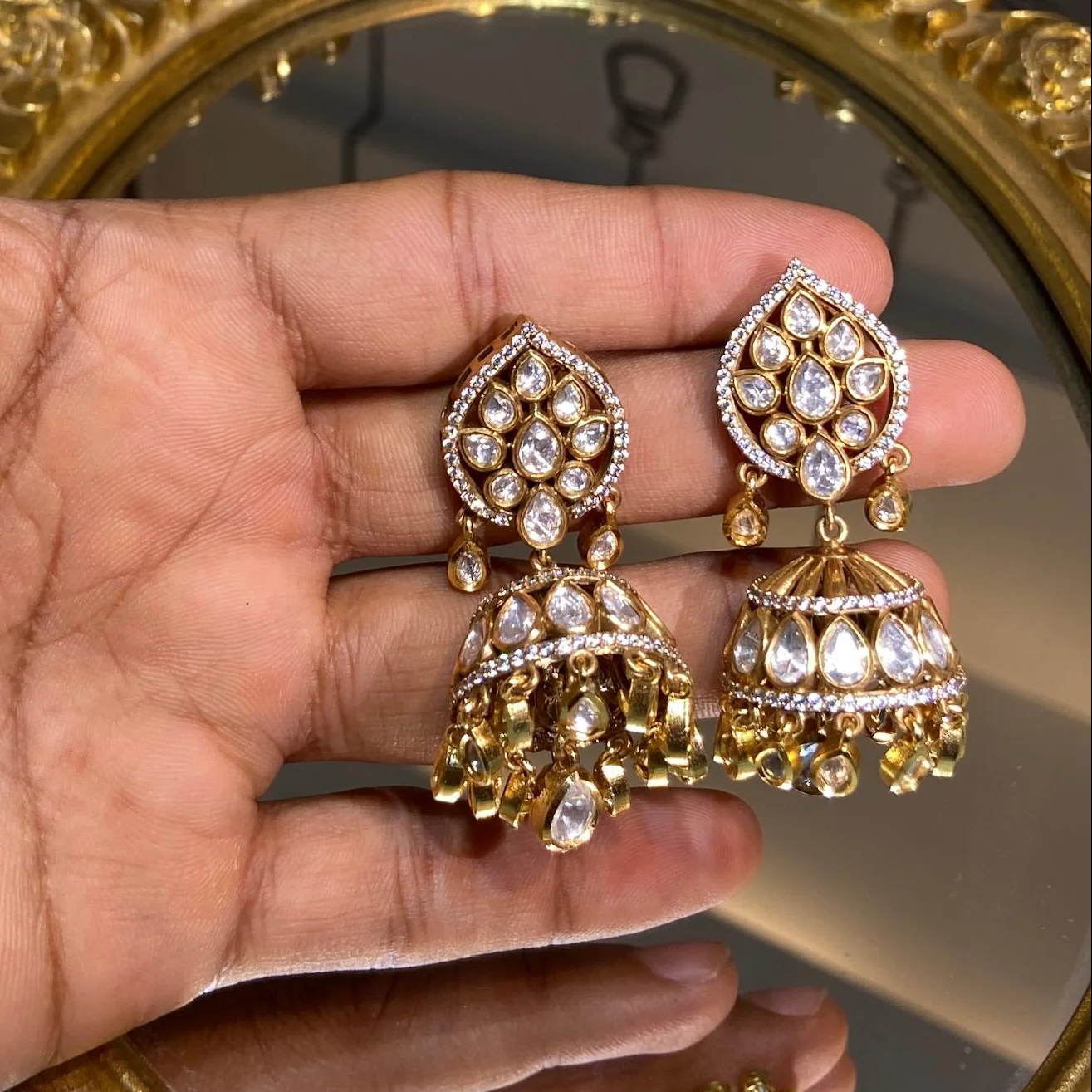 Kundan Jhumka Drops - Image 3