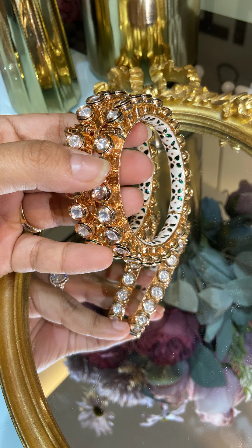 Kundan Pacheli kada (openable) Pair - Image 3