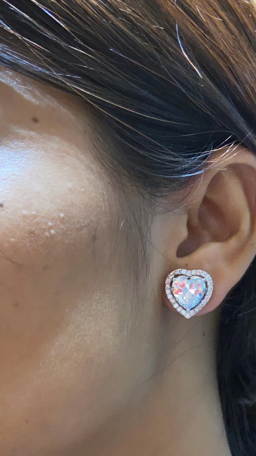 LARGE HEART HALO STUDS - PRICE DROP 🎀 - Image 2