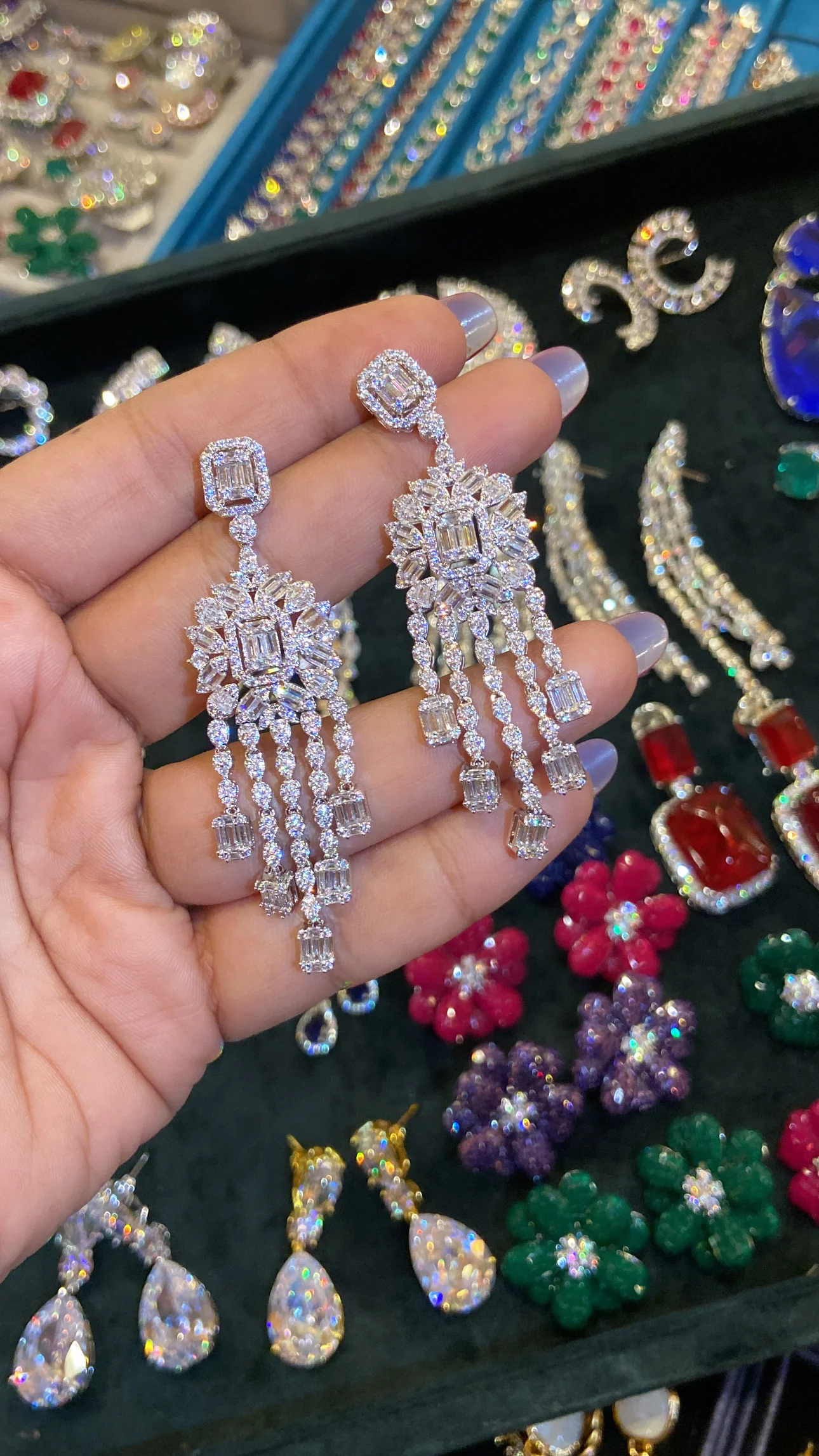 Marquise Cluster cocktail earrings